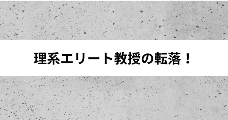 理系エリートの転落